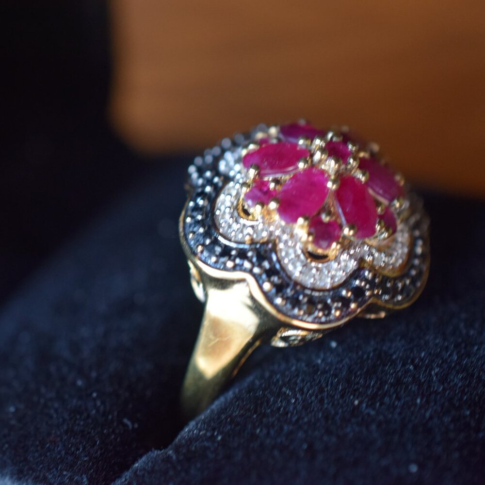 Chuck Clemency Genuine Ruby, Diamond And Sapphire… - image 2